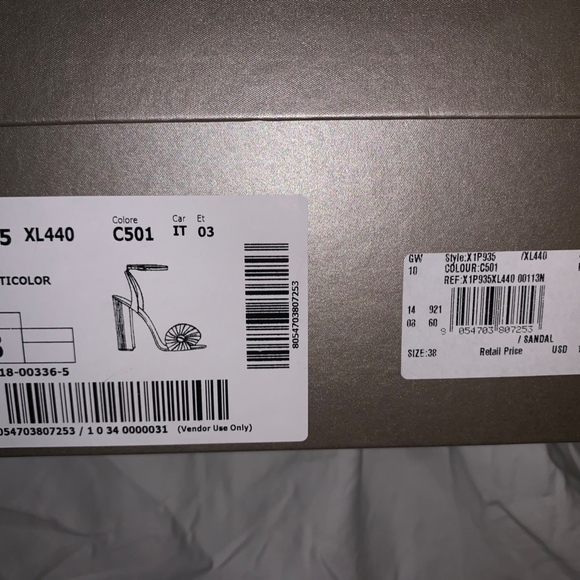 Giorgio Armani high heel sandals sz 38 - Picture 7 of 7